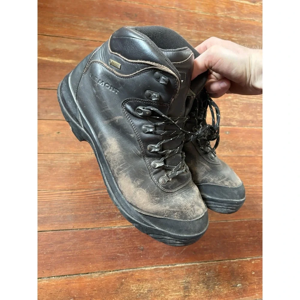 Garmont Boots Men's 13 Brown Waterproof Leather Gore Tex Vibram Boots